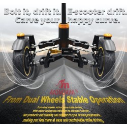 Monorim X3 Max Air forgaffel med dobbelt hjul til Ninebot Max G30 & lignende scootere – Reservedel & støddæmper Monorim - 1  