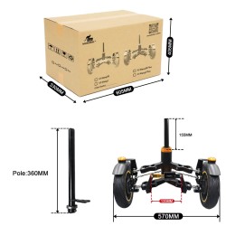 Monorim X3 Max Air esivedrustus kahe rattaga Ninebot Max G30 & sarnaste tõukerataste jaoks – Varuosa & amordid Monorim - 4  