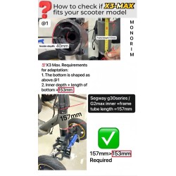 Suspensao dianteira dupla Monorim X3 Max Air para Ninebot Max G30 & scooters similares – Reposição & amortecedor Monorim - 8  
