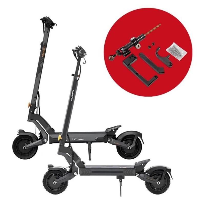 Lenkungsdämpfer für Ausom DT2 Pro, L2, L2 Max, Kugoo F3 Plus & ähnliche E-Scooter, stabil, sicher  - 1  