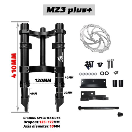 Esivedrustus Monorim MZ3 Plus Dual Air Segway ZT3 parem soidumugavus  - 1  
