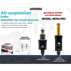 Amortiguador de aire Monorim MZR3 Pro para Segway ZT3 145mm y 165mm alto rendimiento  - 3  