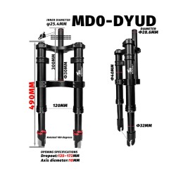 Monorim MD0-DYUD esivedrustus DYU eBikele - hudraulika ja reguleeritav ohk  - 5 
Sobivus: Monorim MD0-DYUD esivedrustus DYU eBik