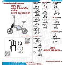 Suspension avant Monorim MD0-FiidoQ  - 1 
Compatibilite : suspension avant Monorim MD0-FiidoQ pour Fiido Q (Q1/Q1S) et mini e-bi