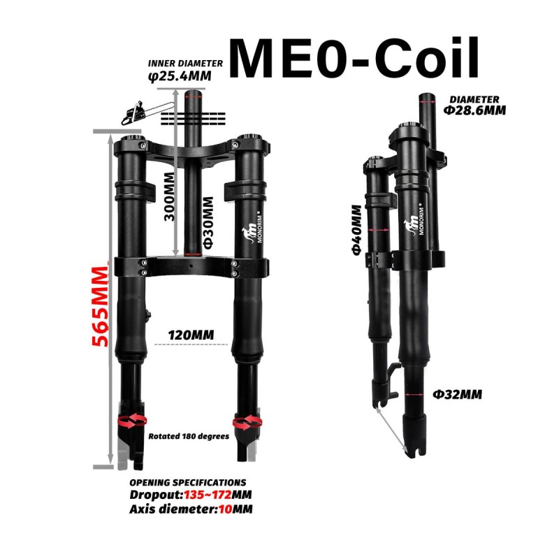 Esivedrustus Monorim ME0 Coil spring version 565mm x 165mm  - 12 
Ühilduvus: ME0 Coil Spring 565mm x 165mm ühilduvatele kinnitus