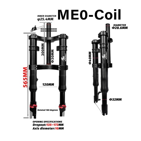 Suspension avant Monorim ME0 Coil spring version 565mm x 165mm  - 12 
Compatibilité : version ME0 Coil Spring 565mm x 165mm pour