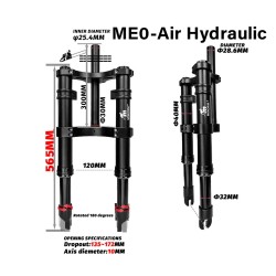 Monorim ME0 Air elso felfuggesztes - Hidraulic version 565mm x 165mm  - 11 
Kompatibilitas: Monorim ME0 Air elso felfuggesztes H