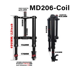 Monorim MD206 Coil Spring etujousitus 490mm x 206mm  - 2 
Yhteensopivuus: Monorim MD206 Coil Spring etujousitus 490mm x 206mm, s
