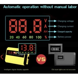 12V 2A nabíječka pro olověné akumulátory 7Ah 12Ah 14Ah 20Ah  - 4 Hlavni vlastnosti

Digitalni LCD displej zobrazujici napeti (V)
