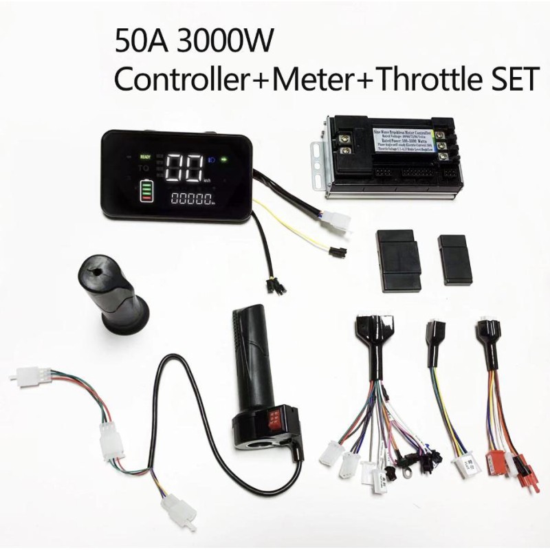 Sinusovy regulator bezkartacoveho motoru sada 48V 84V 50A 3000W s plynem a displejem  - 1 Seznam produktů

Řadič 50A + 1 plynová