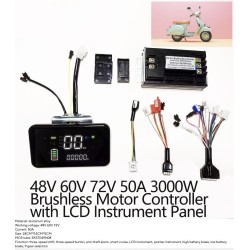 Kit controleur moteur sans balais onde sinusoidale 48V 84V 50A 3000W avec accelerateur et ecran  - 13 Liste des produits

Contrô