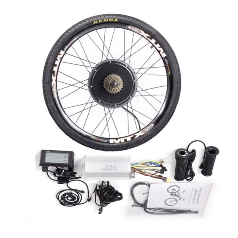 Kit de conversão para bicicleta elétrica controlador 48v 1000w motor 26, 27,5 e 29" KROXNE - 1  