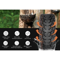 Neumático 85/65-6,5 todoterreno para patinete eléctrico Navee N65, Kugoo G-Booster / G2 Pro o similar  - 7 
Medida 85/65-6,5 com