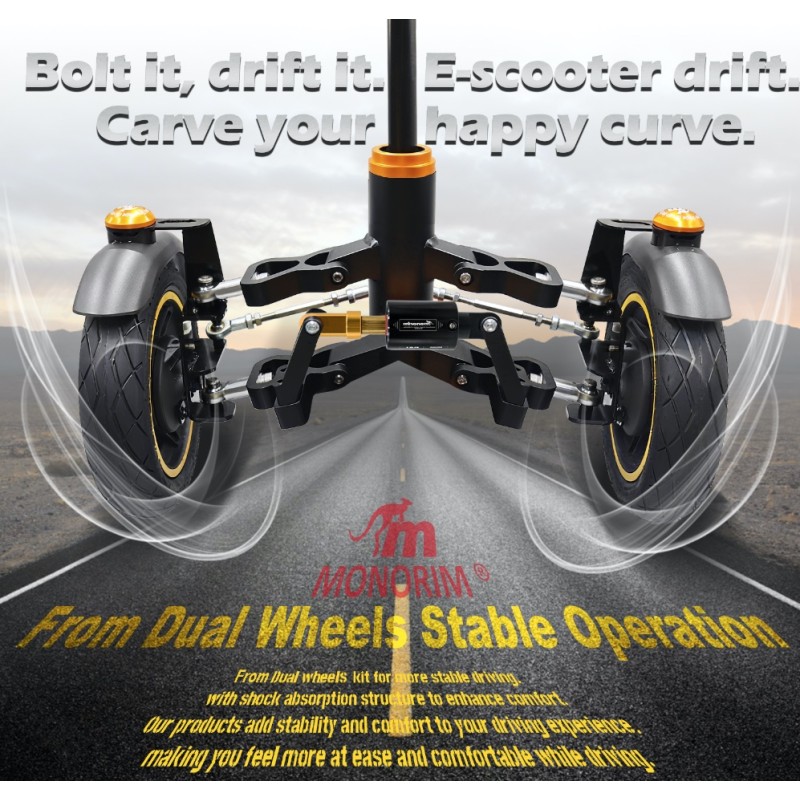 Suspensión delantera de doble rueda Monorim X3 Max Air para Ninebot Max G2: repuesto y amortiguador Monorim - 1 Compatible con N