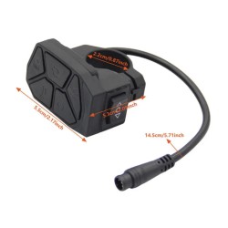7-in-1 toetsen voor stroom, licht, knipperlichten en modi: iScooter iX3, iX4, iX7 Pro, Smartgyro, Urban Glide of vergelijkbaar  