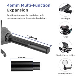 Extensores de aluminio para el manillar de Ninebot Max G30 series o similar  - 5  
