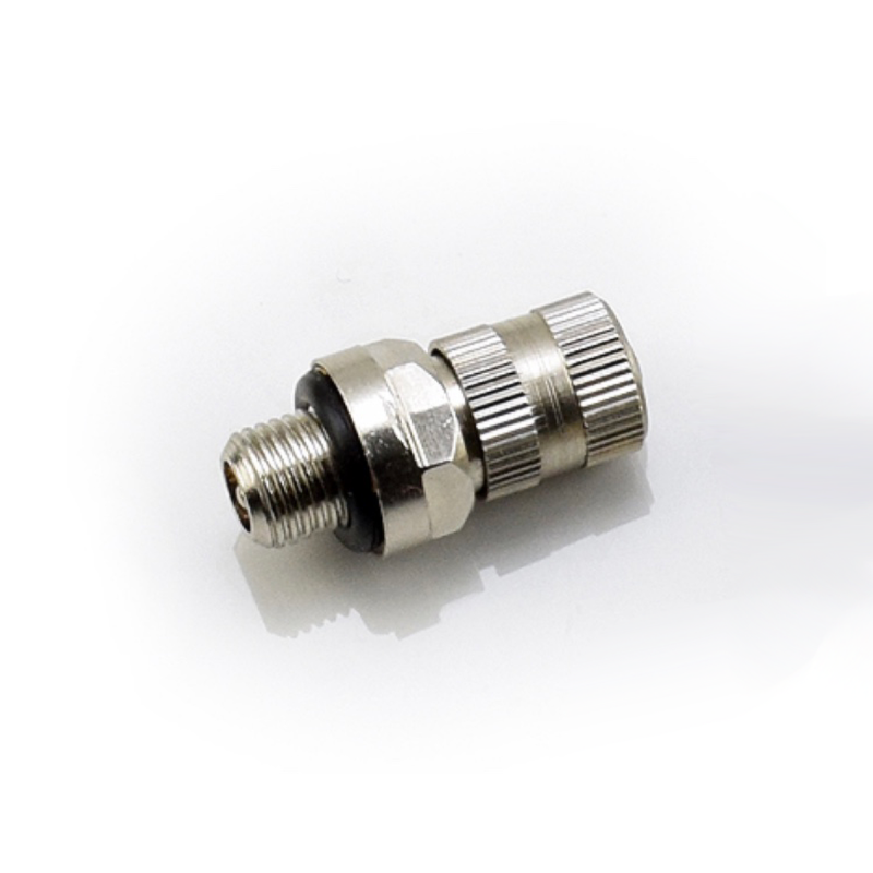 Ruostumattomasta teräksestä valmistettu ilmaventtiili O-renkaalla paineilmaiskuille. KROXNE - 1 Ruostumattomasta teräksestä valm