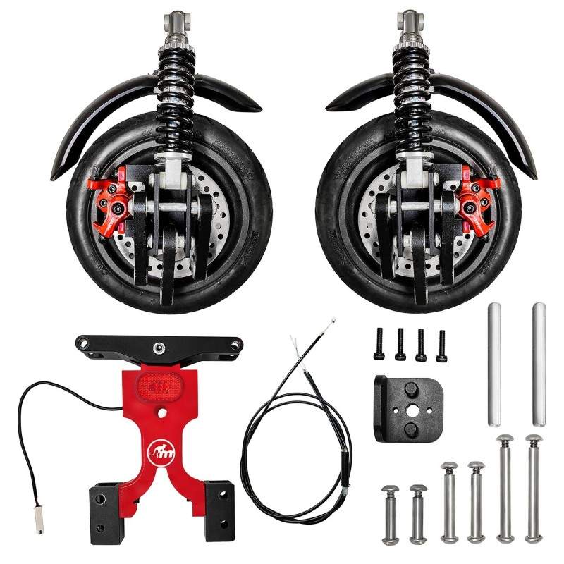 Monorim X3 shock kit with two rear wheels for Xiaomi electric scooters all models or similar scooter Monorim - 1 Monorim X3 shoc