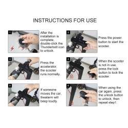 Universal tyverialarm for Xiaomi, Ninebot, Segway, Dulatron, Kaabo, Vsett eller lignende elektriske scootere  - 3 Universal tyve