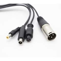 Cavo convertitore caricabatterie da GX16 a DC5,5mm / DC8mm / XLR / GX12  - 2 Cavo convertitore caricabatterie da GX16 a DC5,5mm 