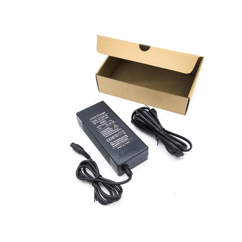 Carregador para scooter ou bicicleta elétrica 42V 2A - 36v - conector GX12  - 1 Carregador para scooter ou bicicleta elétrica 42