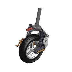 Brostiní anártisi Sharkset me diskófreno gia Ninebot Max G30E ll / G30 LE / G30D / G30LP, Segway Max G2 / G65.  - 4 Brostiní aná