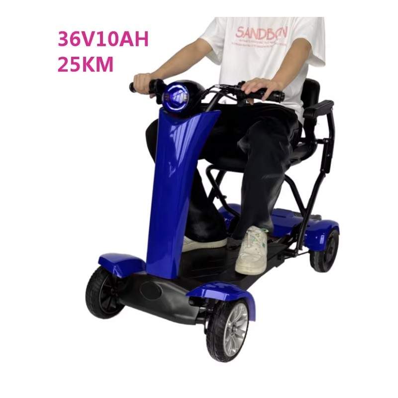 Čtyřkolová skládací elektrická koloběžka s židlí pro seniory Segway - Ninebot - 4  