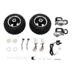 DIY Conversion Kit (2 motors, controller and throttle) - Air Tires - Go Kart, Wheelchair KROXNE - 1  