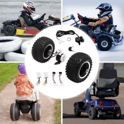 DIY konversioonikomplekt (2 mootorit, kontroller ja gaasihoob) – õhkrehvid – Go Kart, ratastool KROXNE - 6  